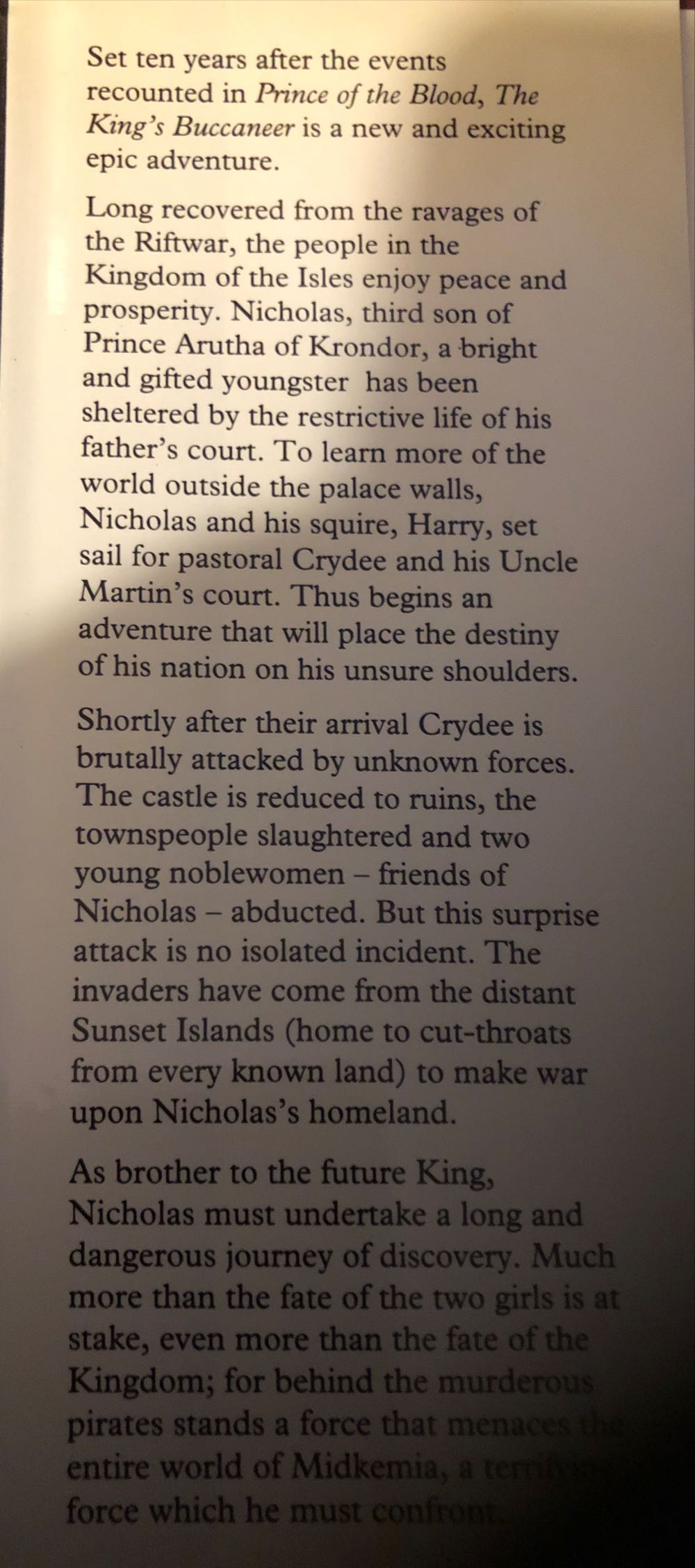 The Kings Buccaneer - Raymond E. Feist (HarperCollins Publishers - Hardcover) book collectible [Barcode 9780246133281] - Main Image 2