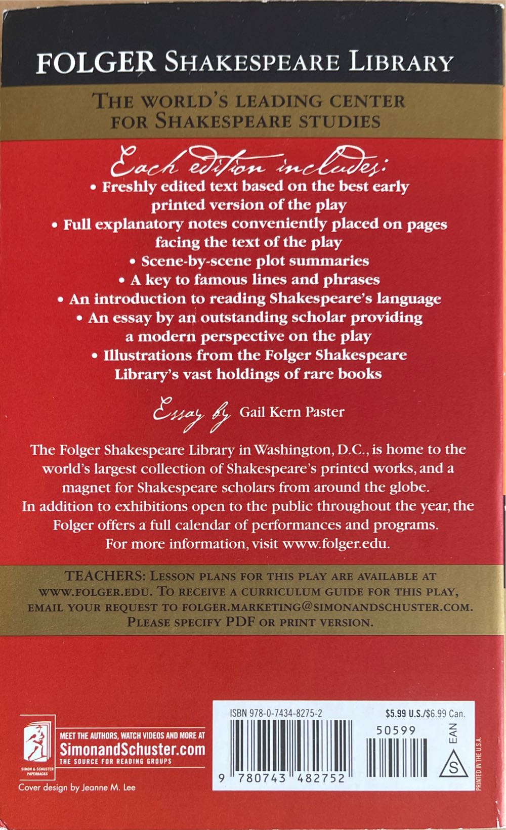 Much Ado About Nothing - William Shakespeare (Simon and Schuster - Paperback) book collectible [Barcode 9780743482752] - Main Image 2
