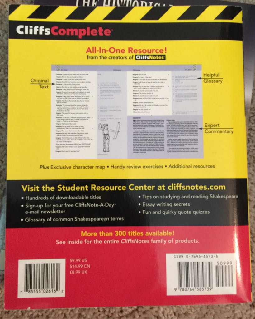 Othello - Sydney Lamb (Cliffs Notes, Inc. - Paperback) book collectible [Barcode 9780764585739] - Main Image 2