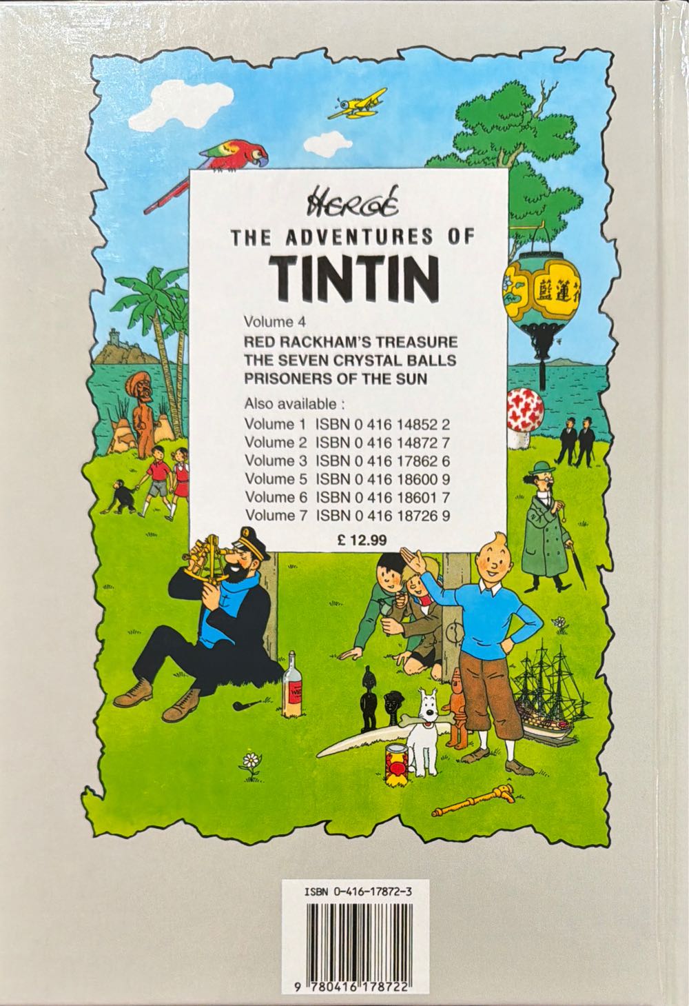 TINTIN: Vol.4 - 3 Complete Adventures In 1 Volume - Red Rackhams Treasure - The Seven Crystal Balls - Prisoners Of The Sun - Hergé (Egmont - Hardcover) book collectible [Barcode 9780416178722] - Main Image 2
