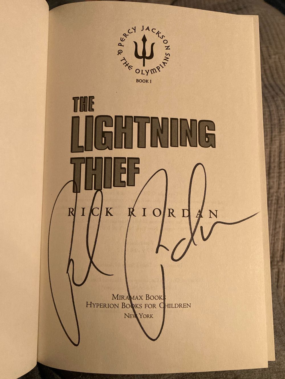 Lightning Thief, The - Riordan, Rick (Miramax Books - Hardcover) book collectible - Main Image 3