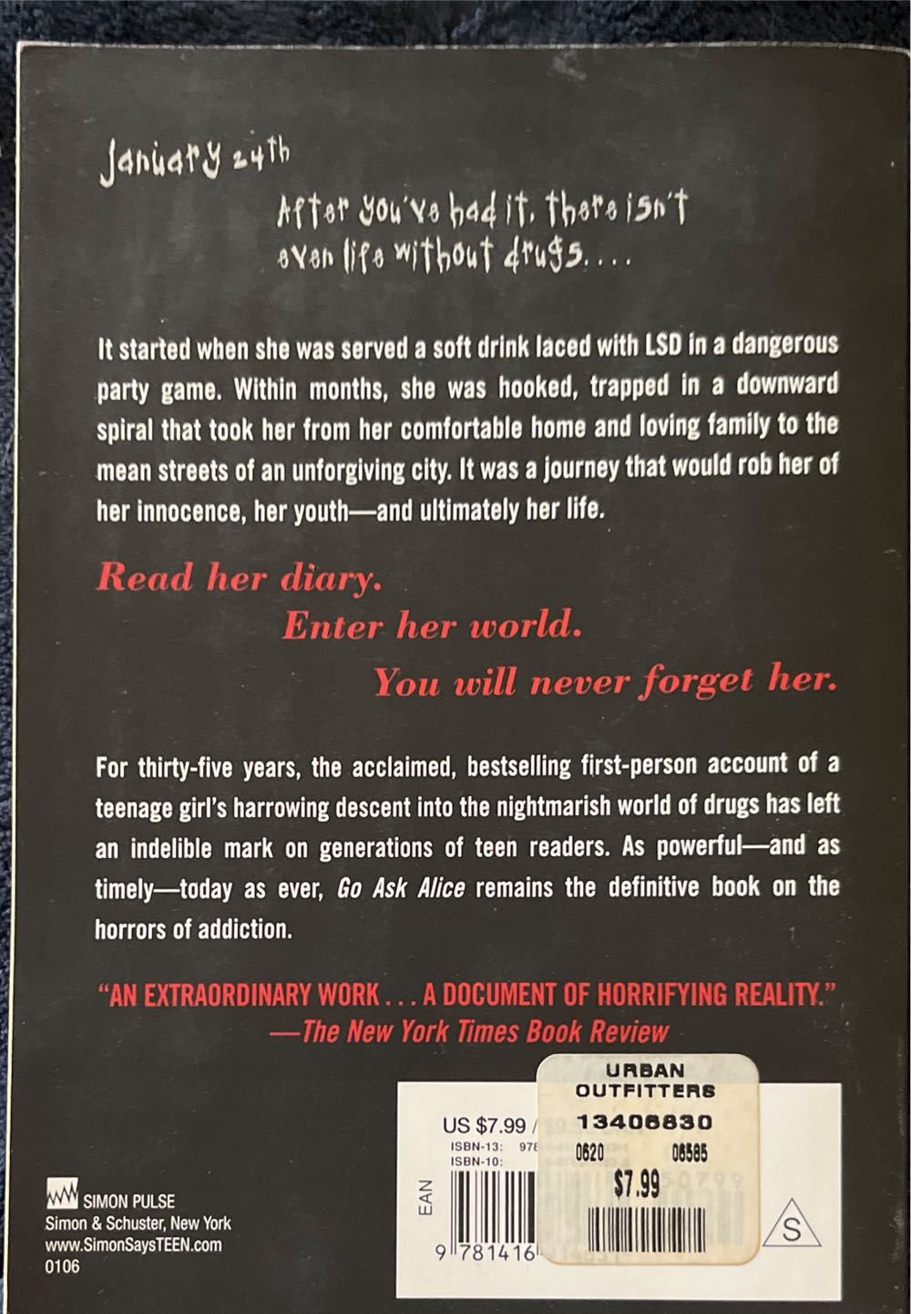 Go Ask Alice - Anonymous (Simon Pulse - Paperback) book collectible - Main Image 2