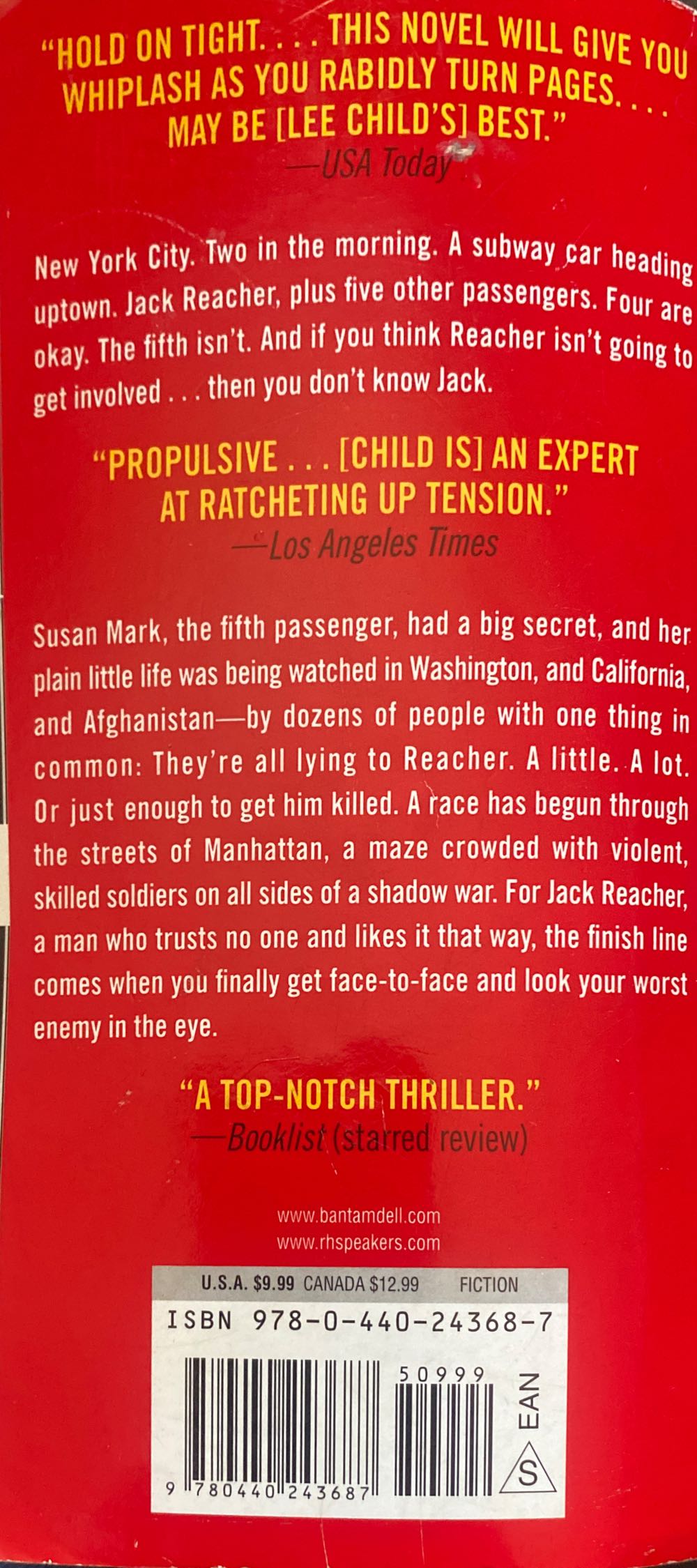Gone Tomorrow - Lee Child (. - Paperback) book collectible [Barcode 9780440243687] - Main Image 2