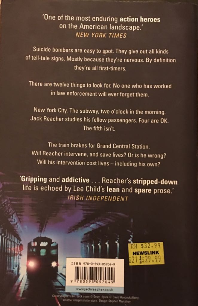 Gone Tomorrow - Lee Child (Bantam Books - Trade Paperback) book collectible [Barcode 9780593057049] - Main Image 2