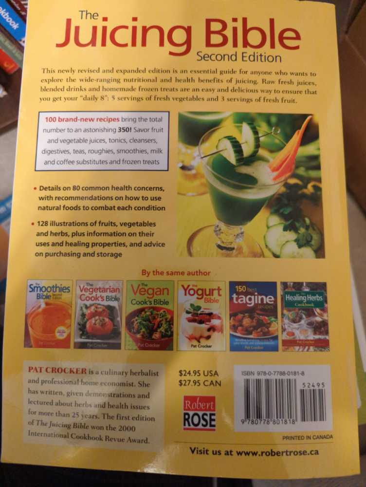 Juicing Bible Crocker, Pat - Pat Crocker book collectible [Barcode 9780778801818] - Main Image 2