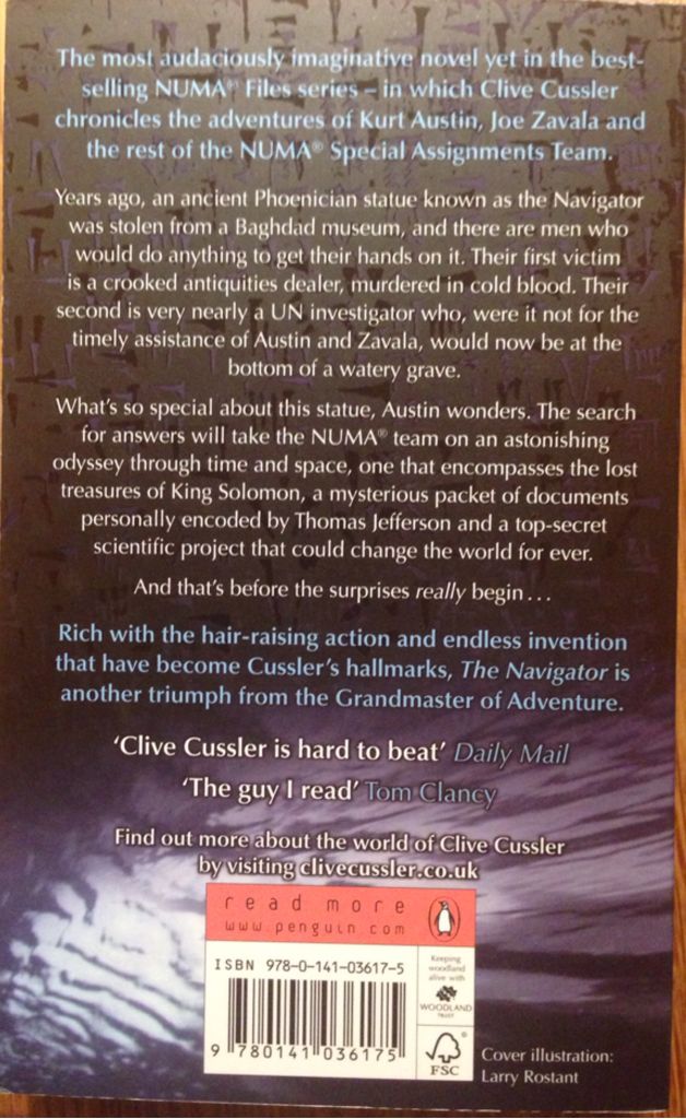 Oregon Files 03 Dark Watch - Clive Cussler (Flat - Ricky & Neil - Paperback) book collectible [Barcode 9780718148942] - Main Image 2