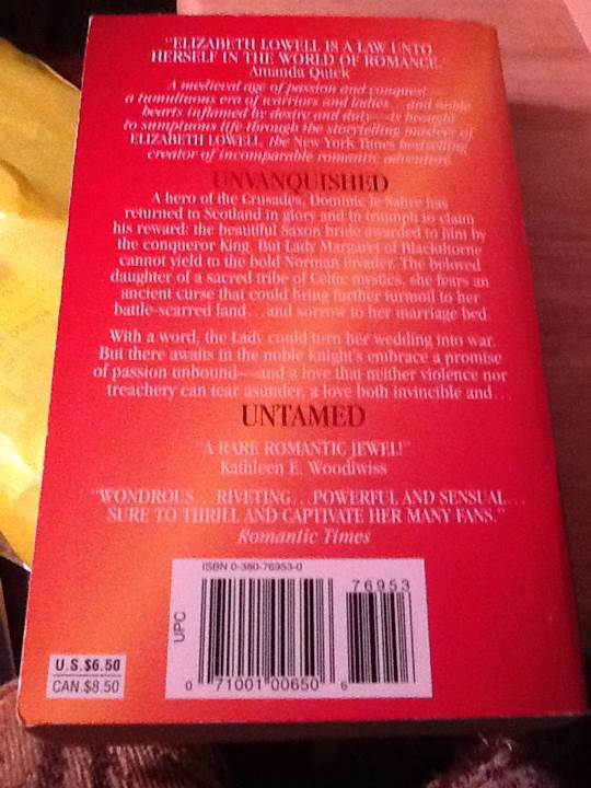 Untamed - Elizabeth Lowell (Avon Historical Romance - Paperback) book collectible [Barcode 0380769530] - Main Image 2