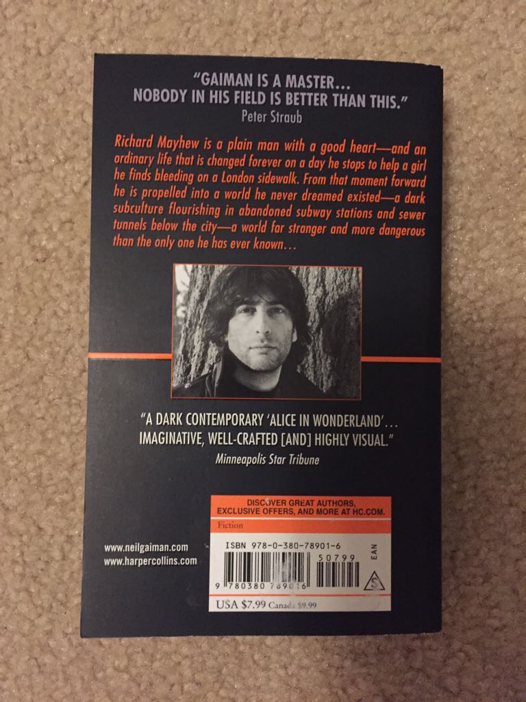 Neverwhere - Neil Gaiman (Harper Collins Publishers - Paperback) book collectible [Barcode 9780380789016] - Main Image 2