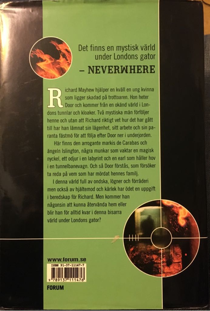 Neverwhere - Neil Gaiman (Forum - Hardcover) book collectible [Barcode 9789137111476] - Main Image 2