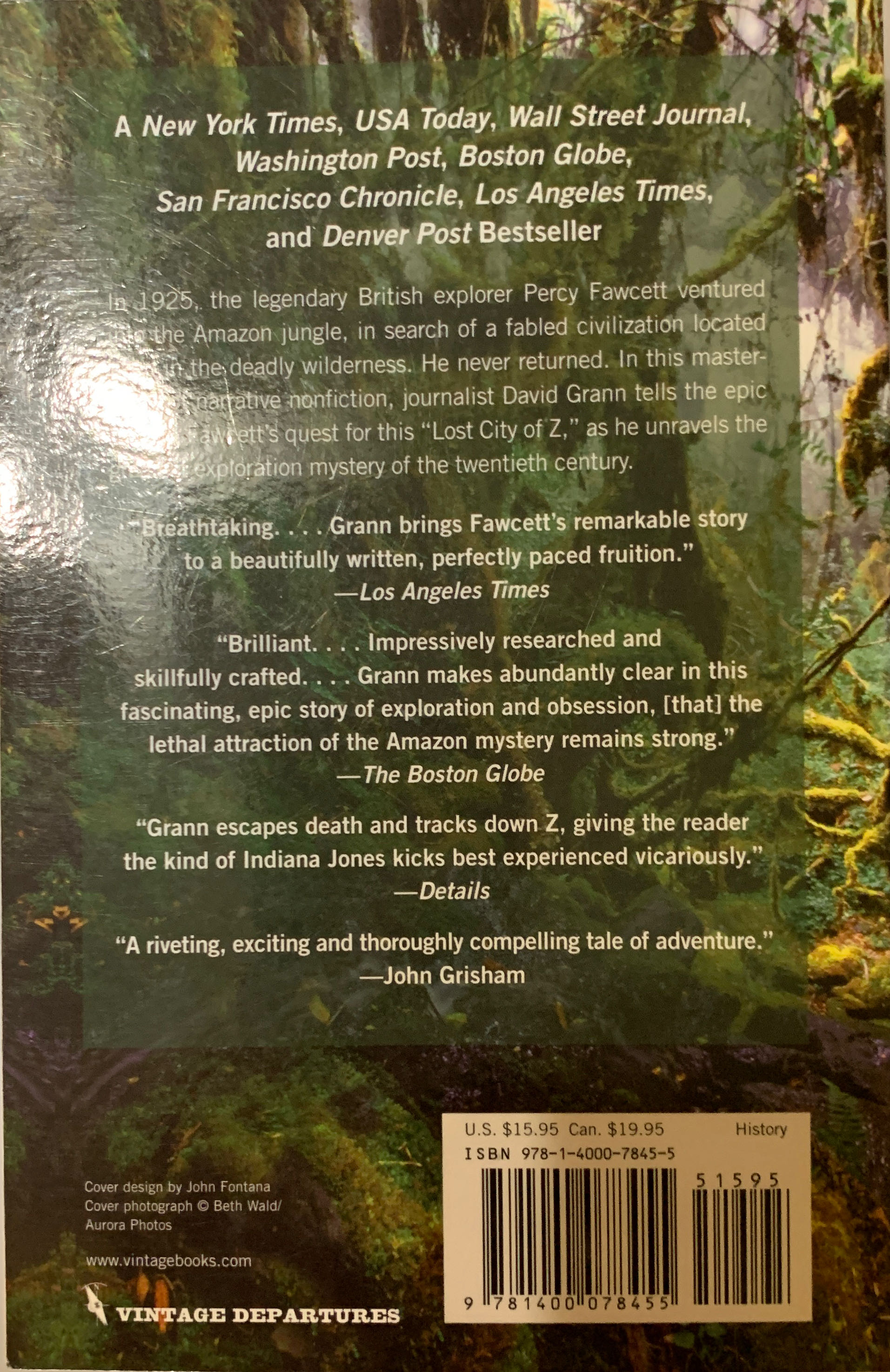 Lost City of Z - David Grann (Vintage - Paperback) book collectible [Barcode 9781400078455] - Main Image 2