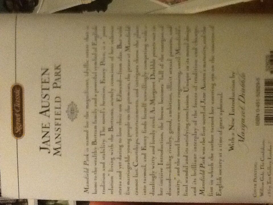 Mansfield Park - Jane Austen (Signet - Paperback) book collectible [Barcode 9780451526298] - Main Image 2