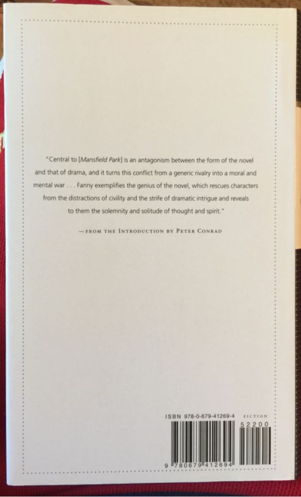 Mansfield Park - Jane Austen (Everyman’s Library - Hardcover) book collectible [Barcode 9780679412694] - Main Image 2