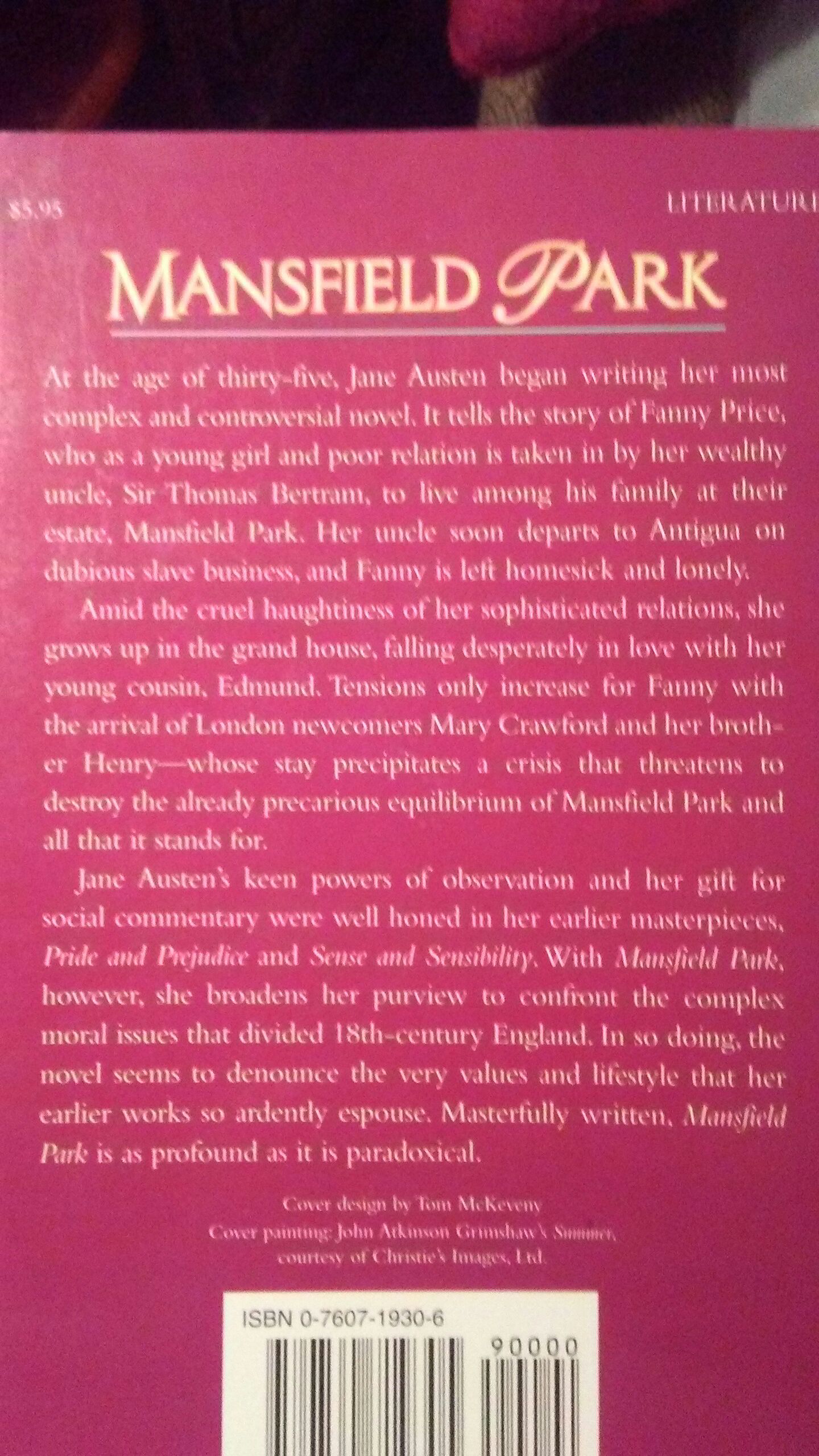 Mansfield Park - Jane Austen (Barnes & Noble, Inc. - Paperback) book collectible [Barcode 9780760719305] - Main Image 2