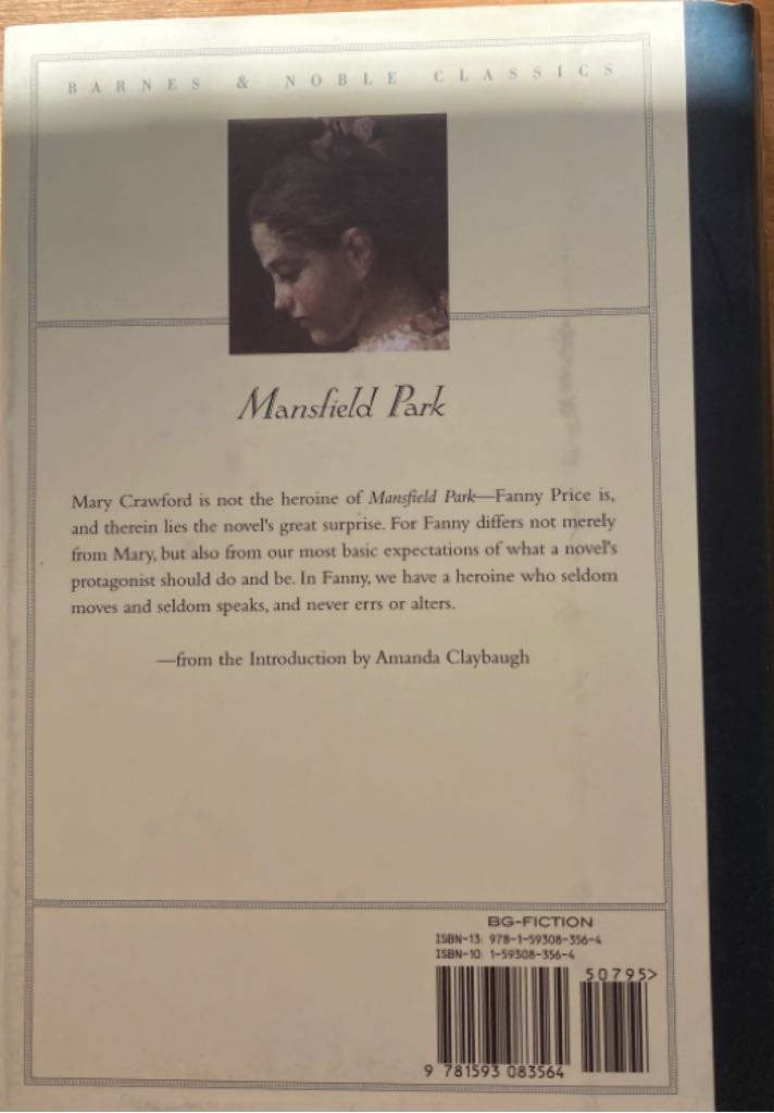Mansfield Park - Jane Austen (Barnes & Noble Classics - Hardcover) book collectible [Barcode 9781593083564] - Main Image 2