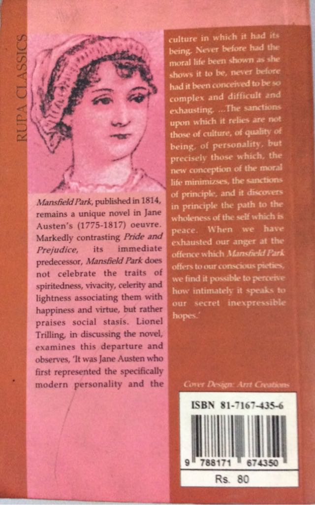 Mansfield Park - Jane Austen (Ebooks libres et gratuits - eBook) book collectible [Barcode 9788171674350] - Main Image 2