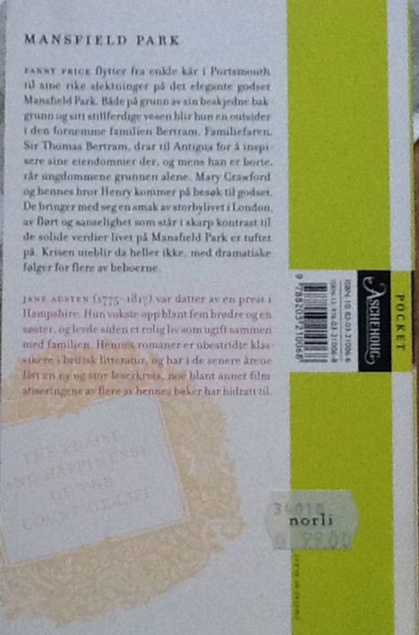 Mansfield Park  book collectible [Barcode 9788203210068] - Main Image 2