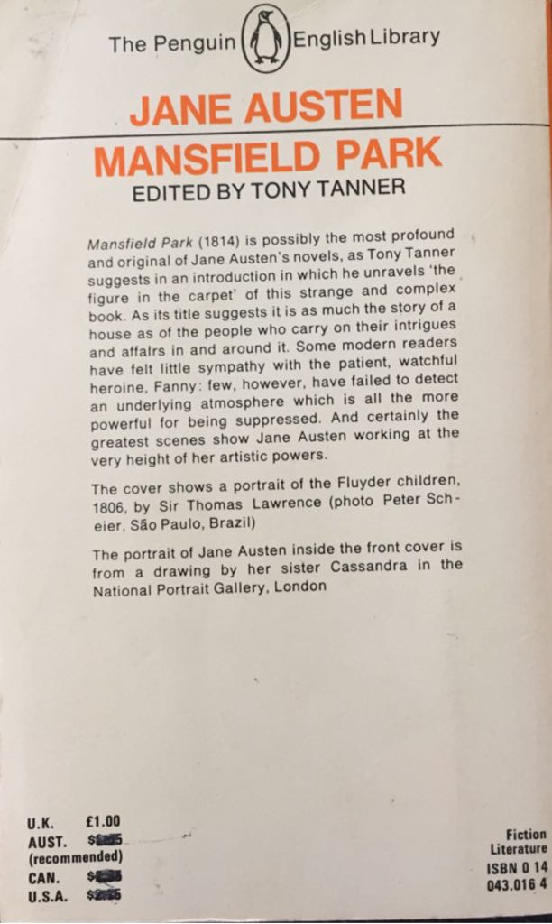 Mansfield Park  (Penguin - Paperback) book collectible - Main Image 2