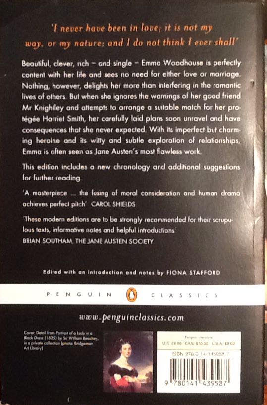 Emma - Jane Austen (Penguin Classics - Paperback) book collectible [Barcode 9780141439587] - Main Image 2