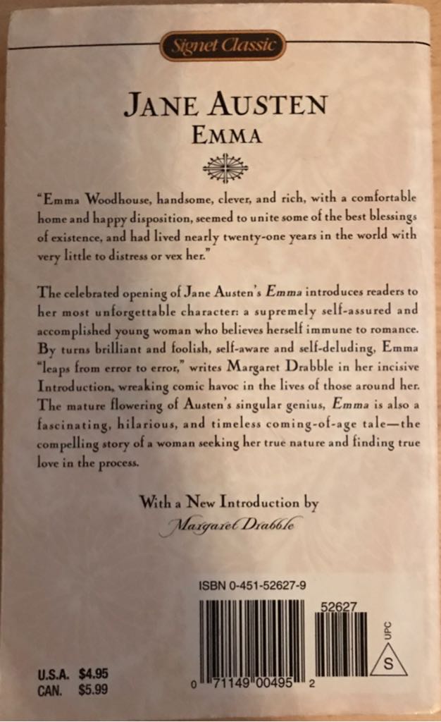 Emma - Jane Austen (Signet Classic - Paperback) book collectible [Barcode 9780451526274] - Main Image 2