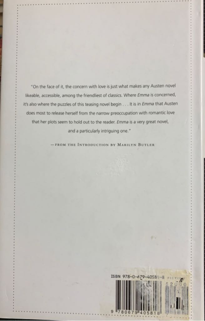 Emma - Jane Austen (Everyman’s Library - Hardcover) book collectible [Barcode 9780679405818] - Main Image 2