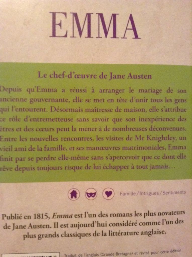 Emma - Jane Austen (Milady Romance) book collectible [Barcode 9782811214753] - Main Image 2