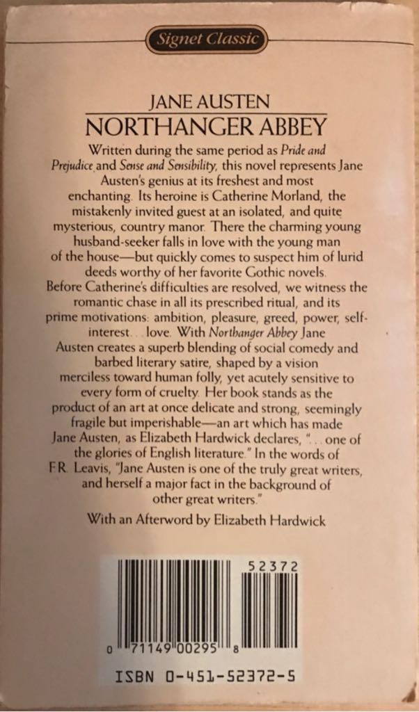 Northanger Abbey - Jane Austen (Signet Classic - Paperback) book collectible [Barcode 9780451523723] - Main Image 2