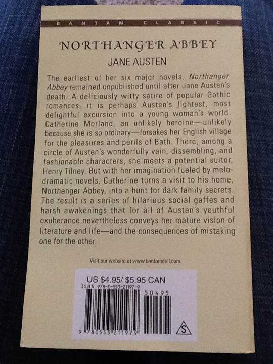 Northanger Abbey - Jane Austen (Bantam Classics - Paperback) book collectible [Barcode 9780553211979] - Main Image 2