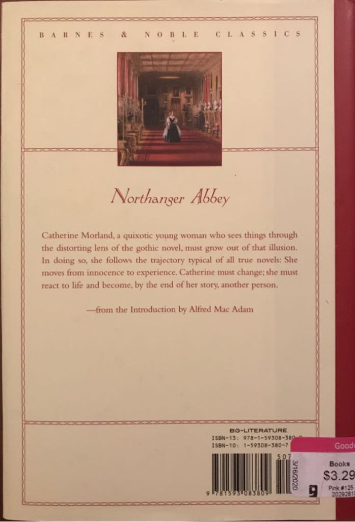 Northanger Abbey - Jane Austen (Barnes - Hardcover) book collectible [Barcode 9781593083809] - Main Image 2