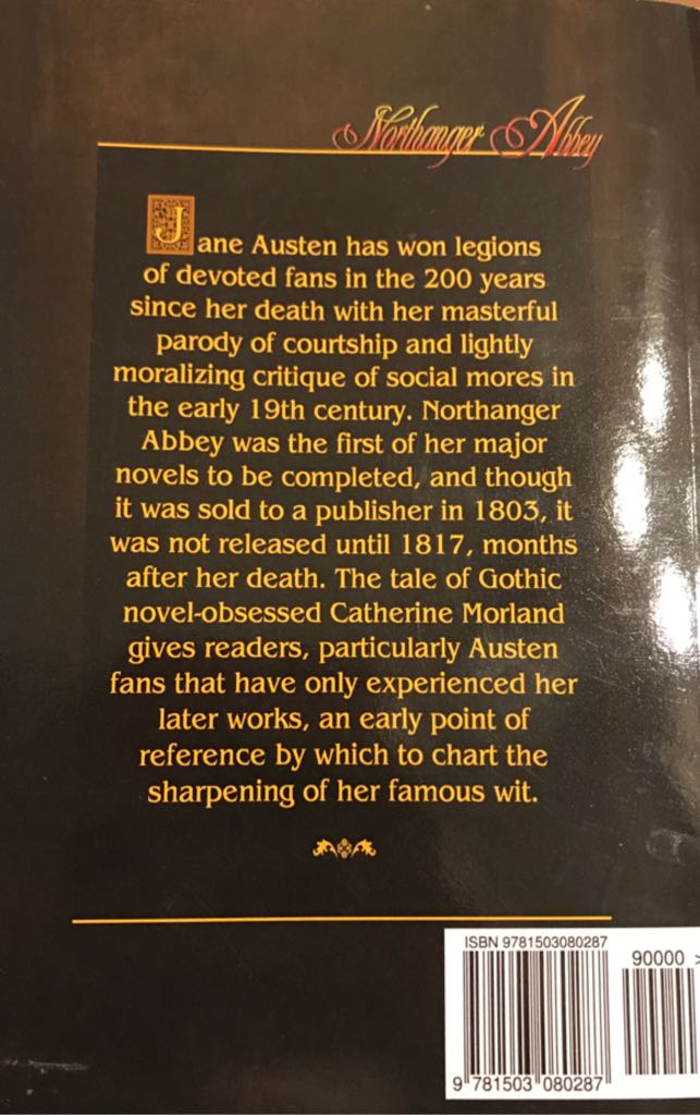 Northanger Abbey - Jane Austin (Paperback) book collectible - Main Image 2
