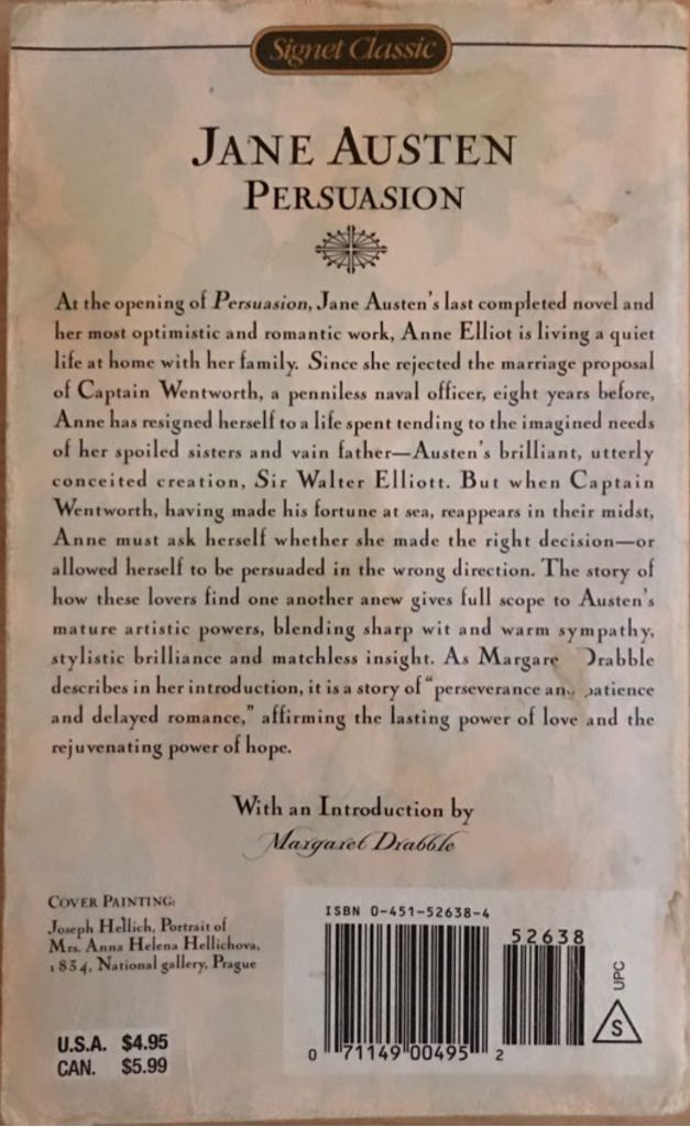 Persuasion - Jane Austen (Signet Classics - Paperback) book collectible [Barcode 9780451526380] - Main Image 2