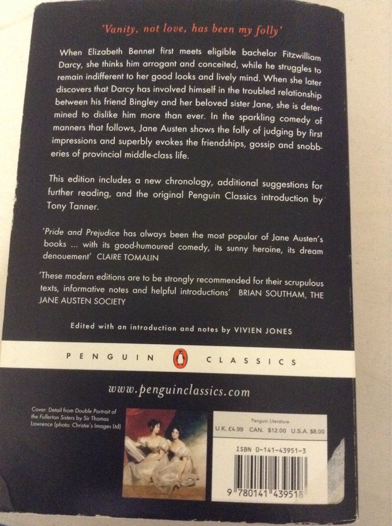 Pride and Prejudice - Jane Austen (Penguin Books - Paperback) book collectible [Barcode 9780141439518] - Main Image 2