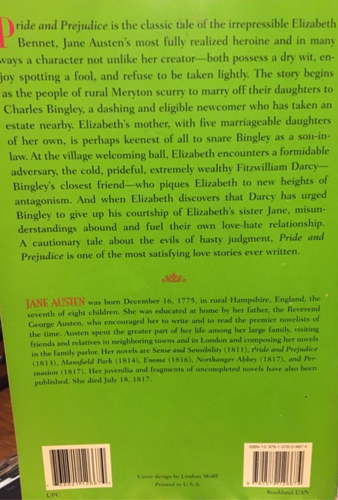 Pride And Prejudice - Jane Austen book collectible [Barcode 9781579126674] - Main Image 2