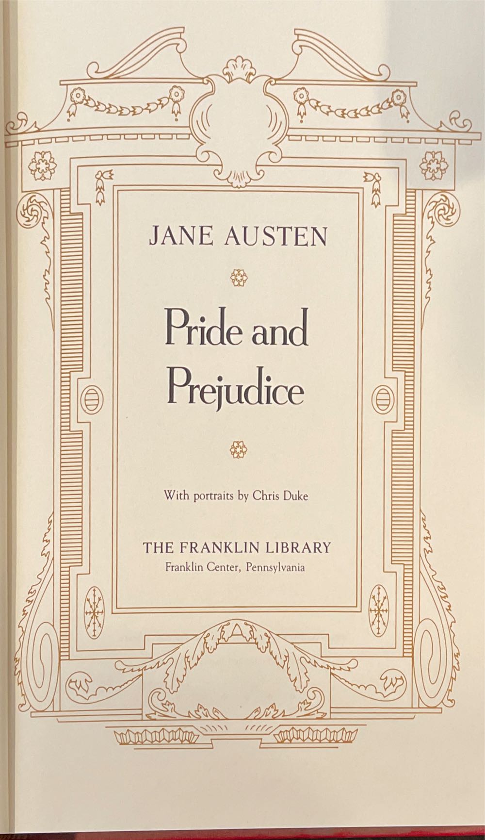 Pride And Prejudice - Jane Austen (The Franklin Library - Calf-Binding) book collectible - Main Image 2