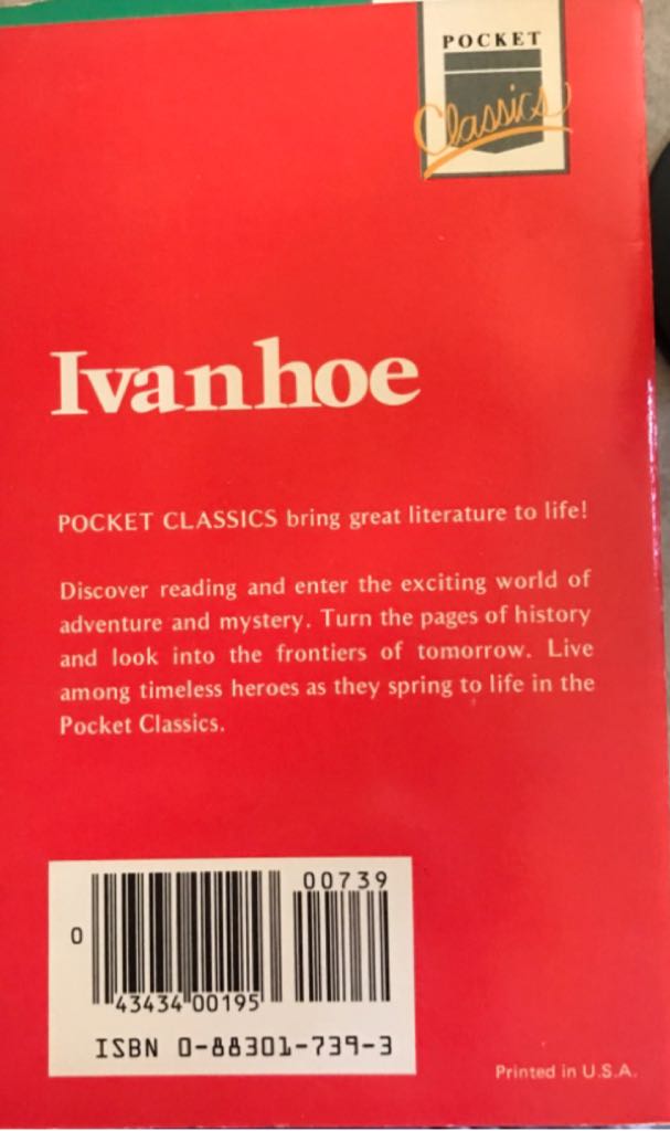 Ivanhoe - Sir Walter Scott (Academic Industries, Inc - Paperback) book collectible [Barcode 9780883017395] - Main Image 2