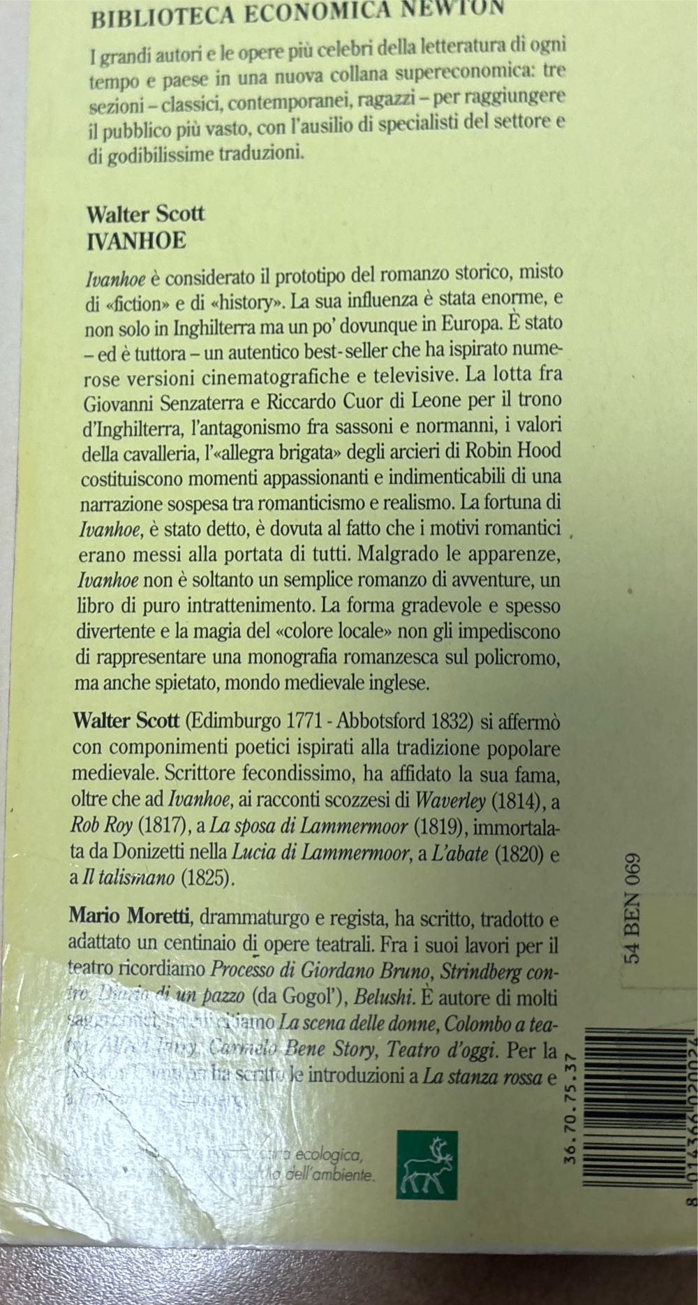 Ivanhoe - Walter Scott book collectible [Barcode 9788881831562] - Main Image 3