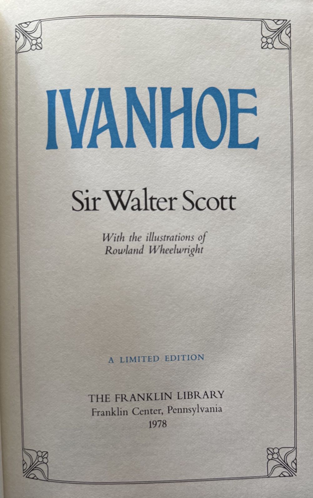 Ivanhoe - Walter Scott (The Franklin Library - Calf-Binding) book collectible - Main Image 3