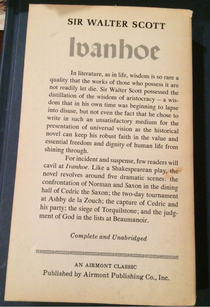 Ivanhoe - Sir Walter Scott (Airmont Classic Series - Paperback) book collectible - Main Image 2