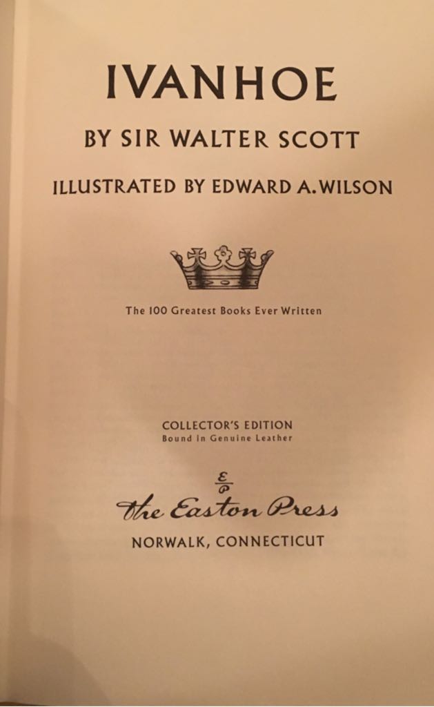 Ivanhoe - Walter Scott (The Easton Press - Hardcover) book collectible - Main Image 2