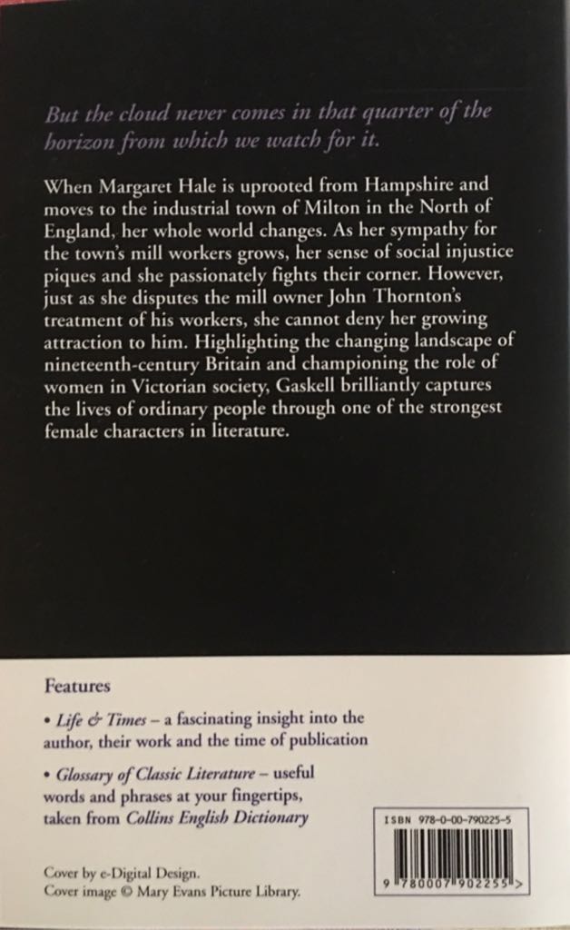 North and South - Elizabeth Gaskell (Collins Classics - Paperback) book collectible [Barcode 9780007902255] - Main Image 2