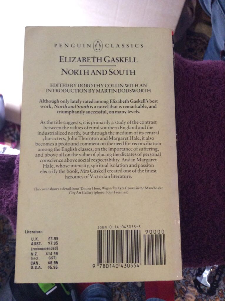North and South - Elizabeth Gaskell (Penguin Classics - Paperback) book collectible [Barcode 9780140430554] - Main Image 2