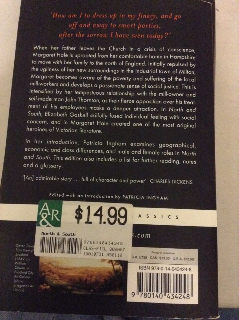 North and South - Elizabeth Gaskell (Penguin Classics - Paperback) book collectible [Barcode 9780140434248] - Main Image 2