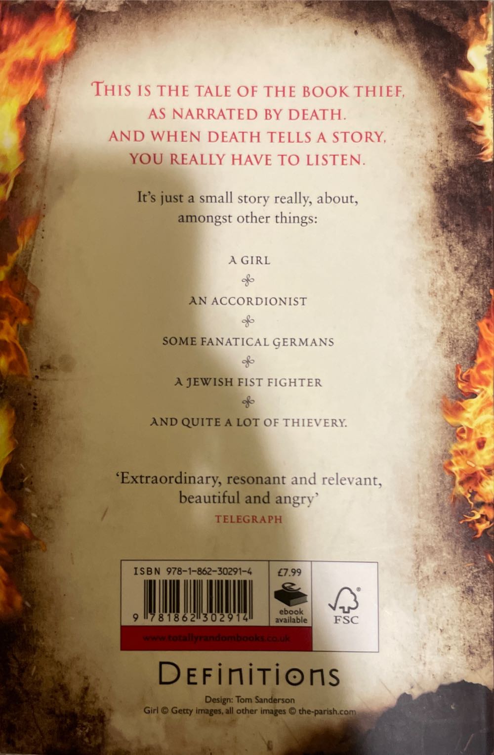 The Book Thief - Markus Zusak (Definitions - Paperback) book collectible [Barcode 9781862302914] - Main Image 2