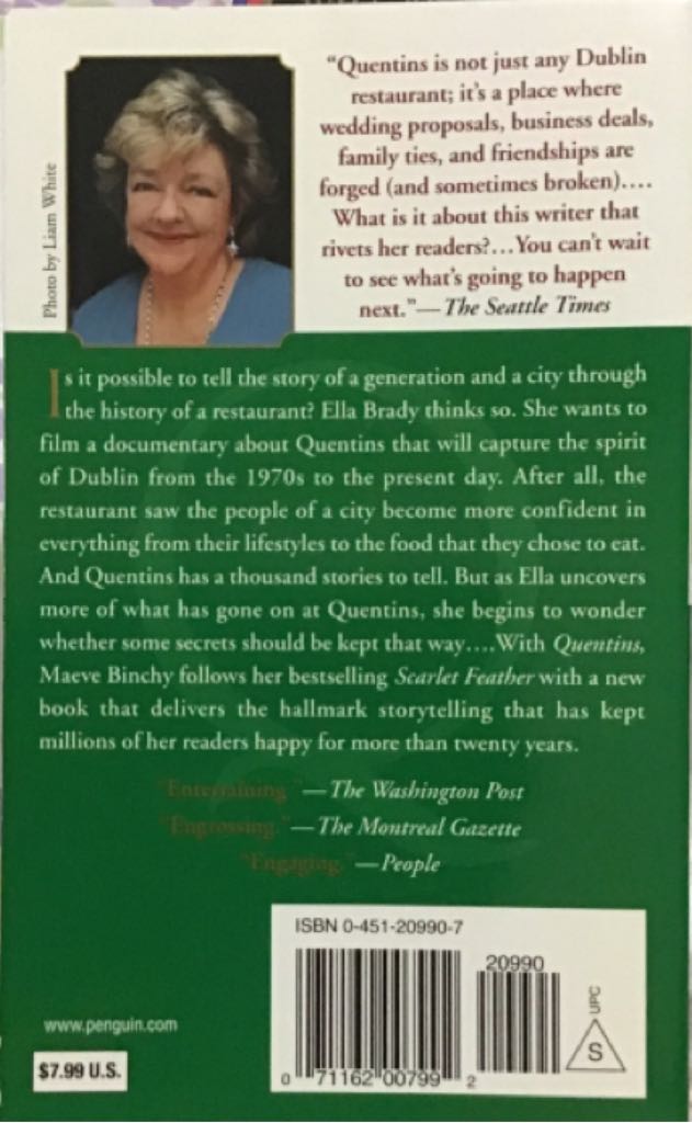 Quentins - Maeve Binchy (Signet Book - Paperback) book collectible [Barcode 9780451209900] - Main Image 2