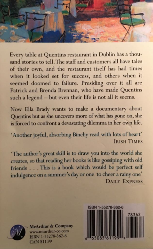 Quentins - Maeve Binchy book collectible [Barcode 9781552783627] - Main Image 2