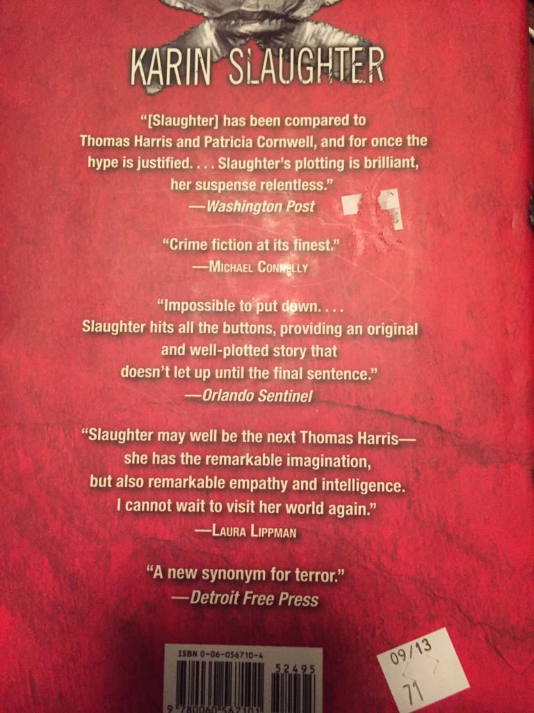 Indelible - Karin Slaughter (HarperCollins Canada / Fiction - Hardcover) book collectible [Barcode 9780060567101] - Main Image 2