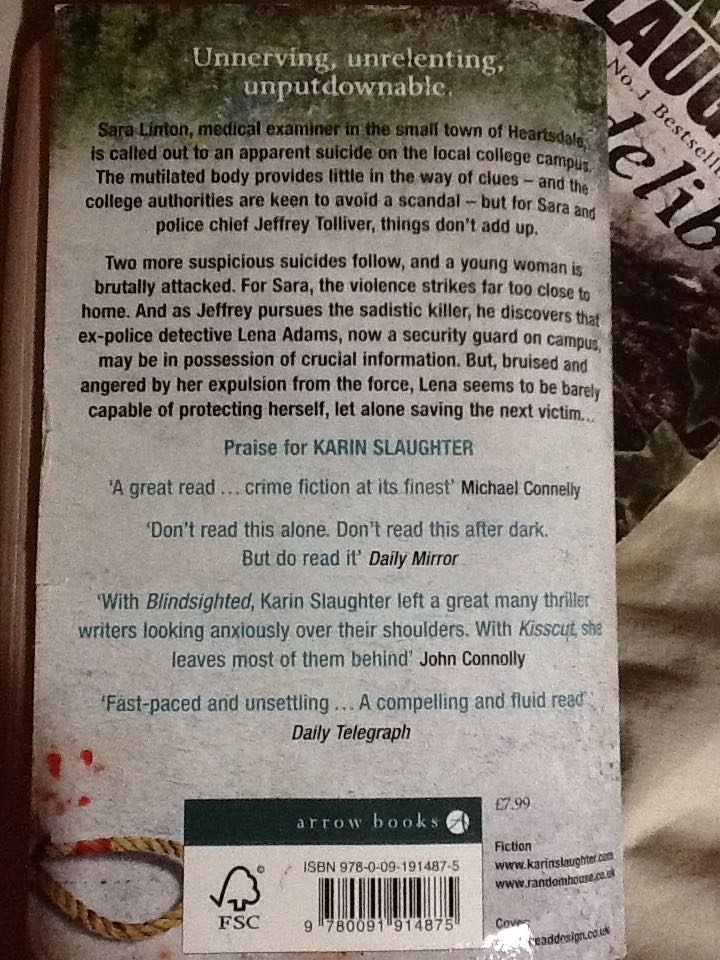 A Faint Cold Fear - Karin Slaughter (Arrow Books - Paperback) book collectible [Barcode 9780091914875] - Main Image 2