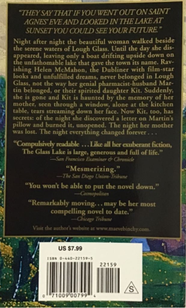 The Glass Lake - Maeve Binchy (A Dell Book - Paperback) book collectible [Barcode 9780345526816] - Main Image 2