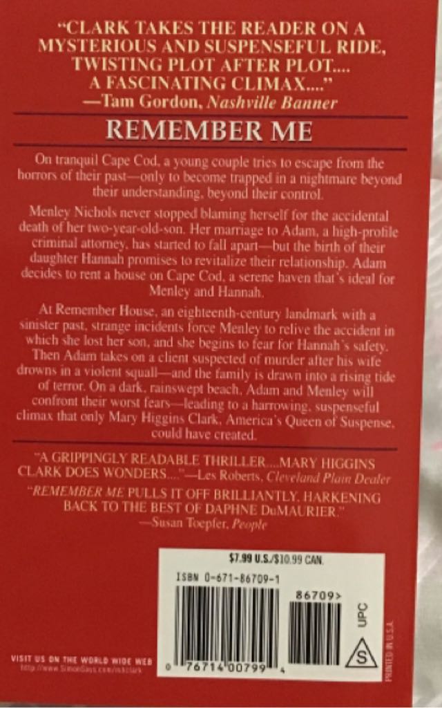 Remember Me - Mary Higgins Clark (- Paperback) book collectible [Barcode 9780743499644] - Main Image 2