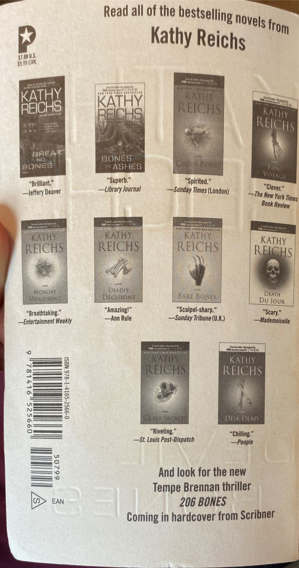 Devil Bones - Kathy Reichs (Pocket Star Books - Paperback) book collectible [Barcode 9781416525660] - Main Image 3