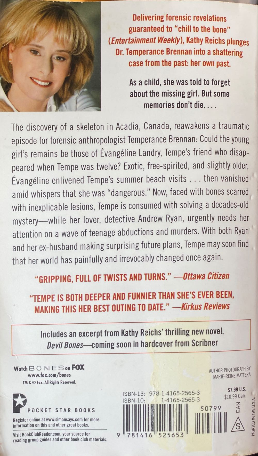 Bones to Ashes - Kathy Reichs (Pocket Star Books - Paperback) book collectible [Barcode 9781416525653] - Main Image 2